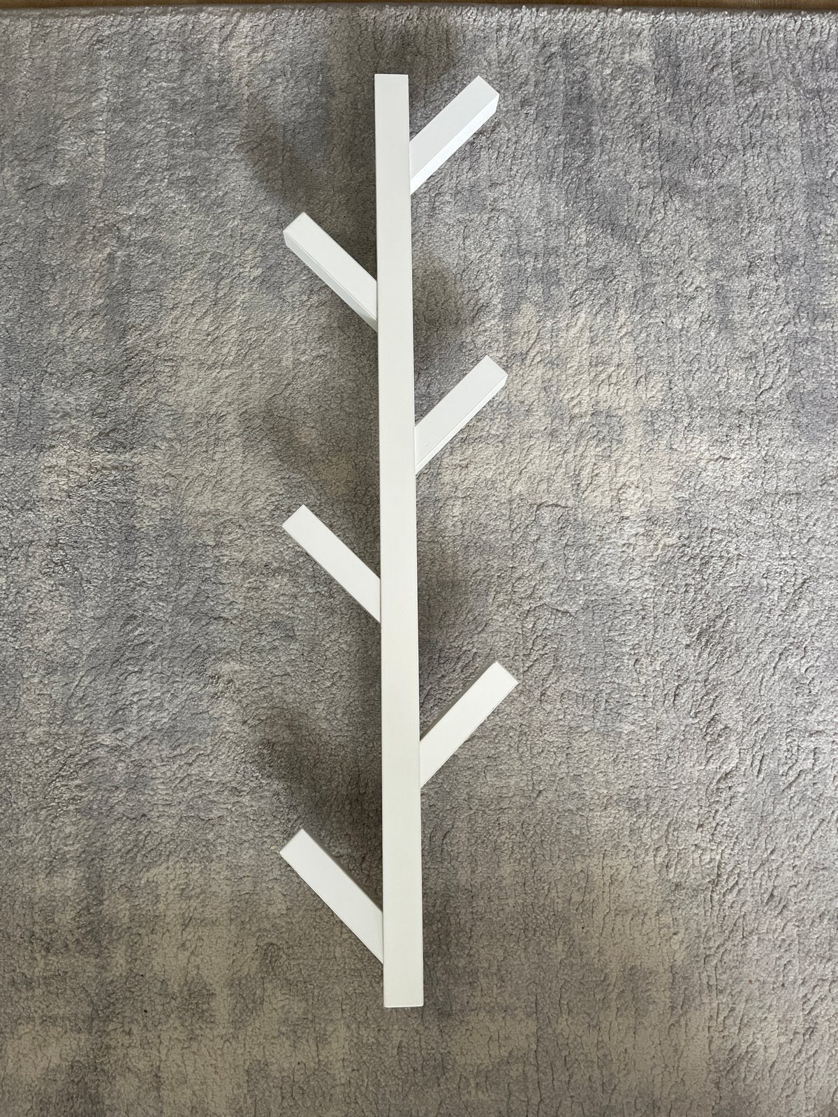 Witte wandkapstok in boomvorm, Huis en Inrichting, Woonaccessoires | Kapstokken, Zo goed als nieuw, Wandkapstok, 100 tot 150 cm