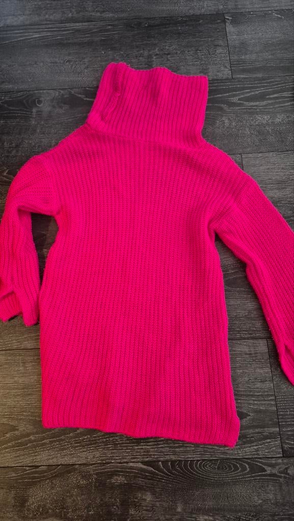 Neon Roze Gebreide Trui - Trendy & Comfortabel, Maat 42/44 (L), Ophalen of Verzenden, Roze, Onbekend