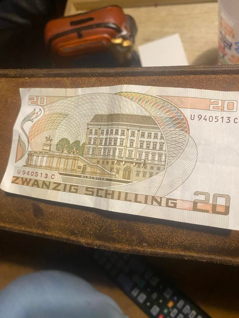 Oostenrijkse 20 Schilling bankbiljet (1986), Ophalen, Oostenrijk, Los biljet