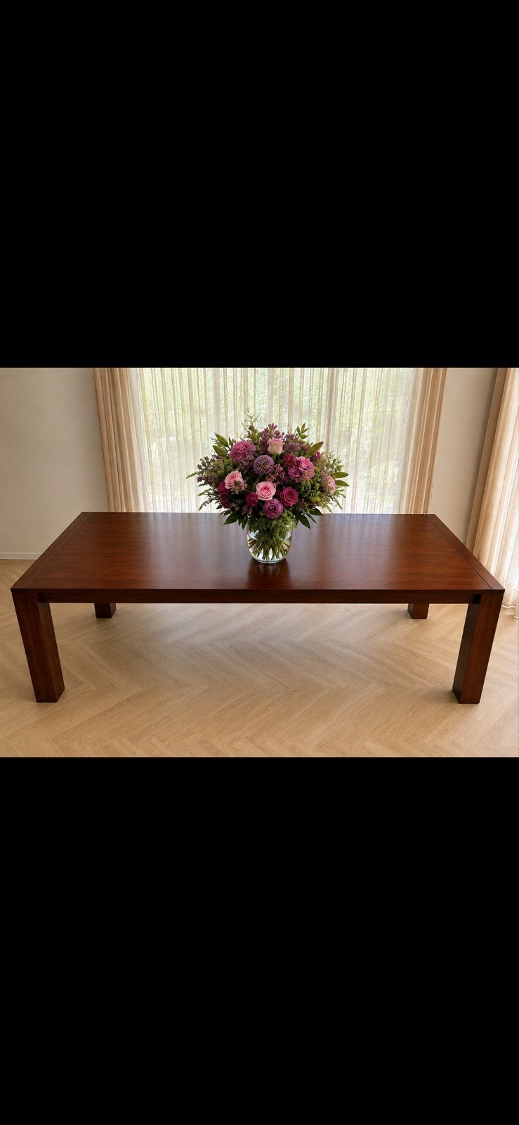 Eettafel en salontafel set massief kersenhout Eijerkamp, Huis en Inrichting, 200 cm of meer, Zo goed als nieuw, Vijf personen of meer