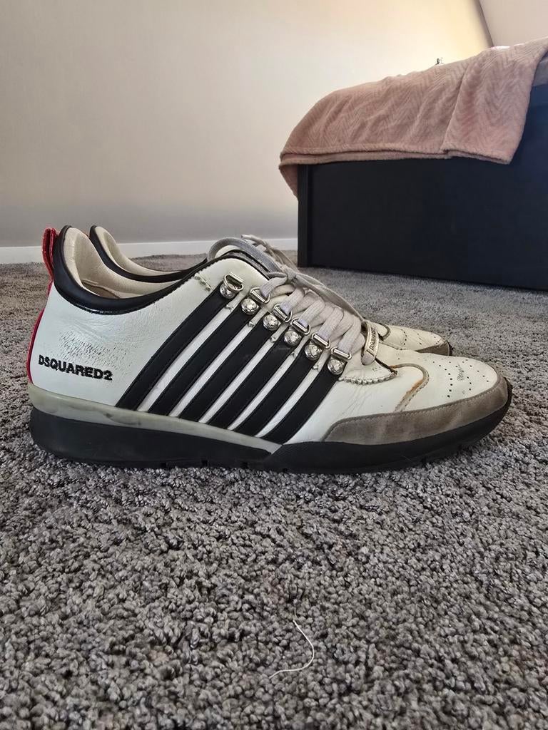Dsquared2 sneakers maat 44/45, Kleding | Heren, Schoenen, Ophalen of Verzenden, Gedragen, Wit