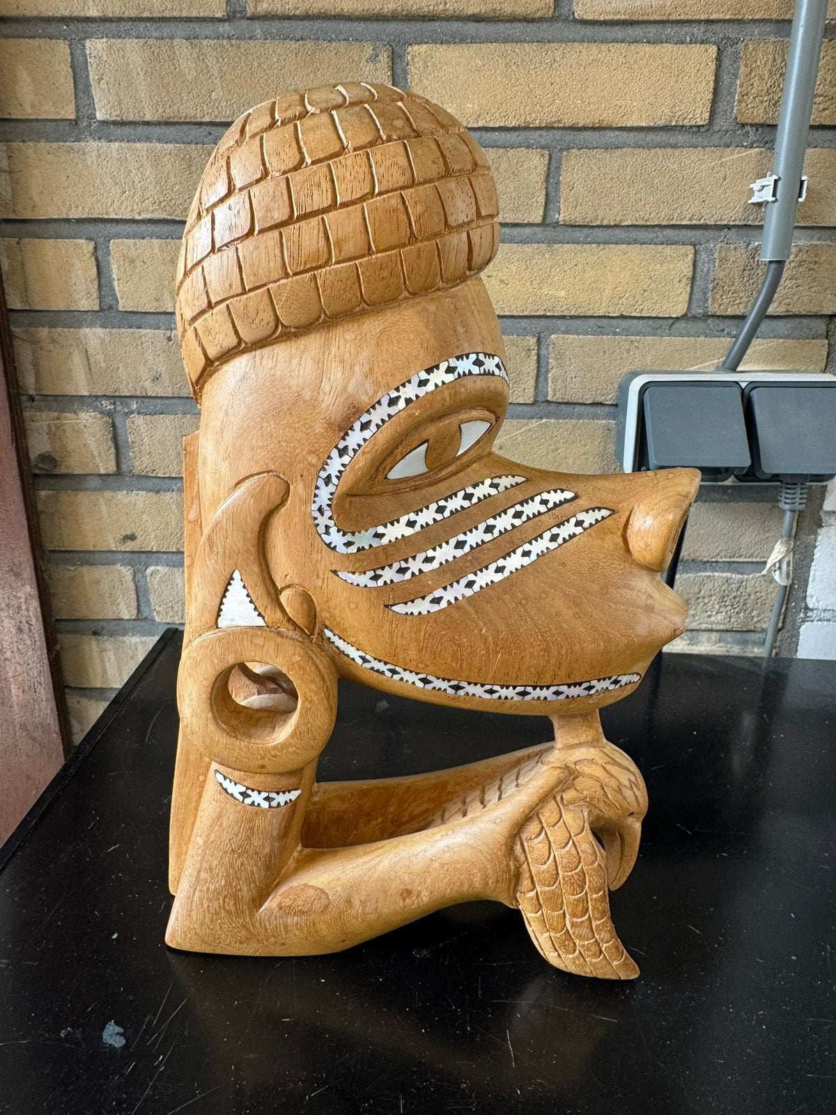 Groot Vintage Nguzu-nguzu Beeld (33 cm), Ophalen of Verzenden, Zo goed als nieuw