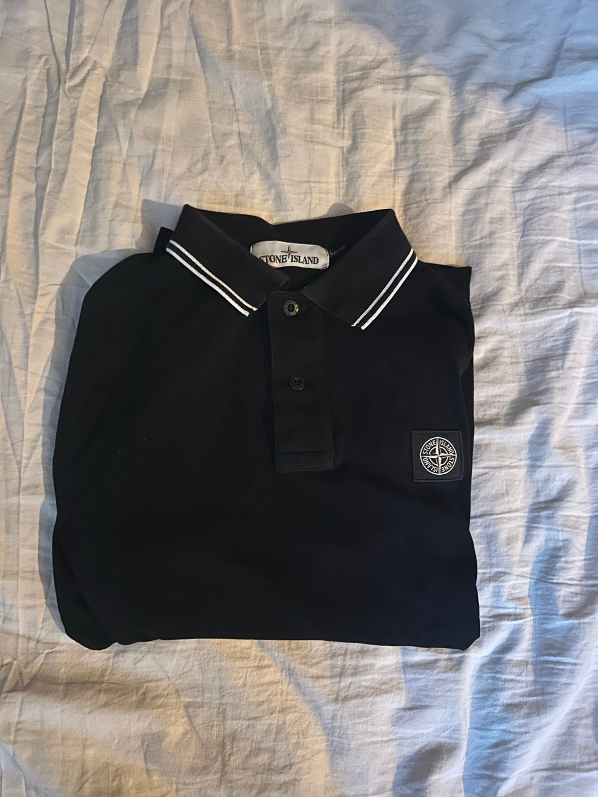 Stone Island Polo Zwart - Zo goed als nieuw, Ophalen of Verzenden, Zo goed als nieuw, Maat 46 (S) of kleiner, Zwart