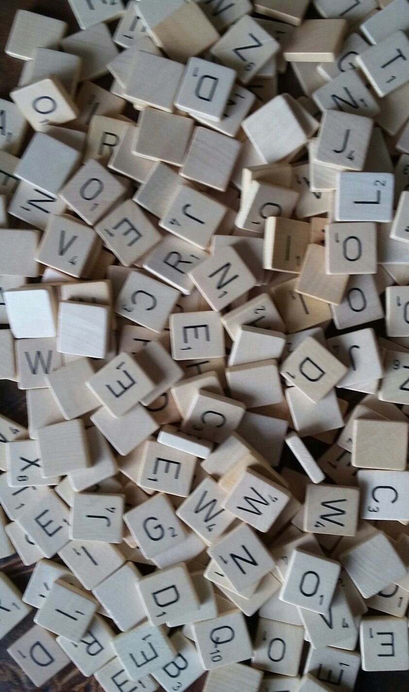 Originele houten Scrabble letters – €0,25 per stuk, Ophalen of Verzenden, Zo goed als nieuw