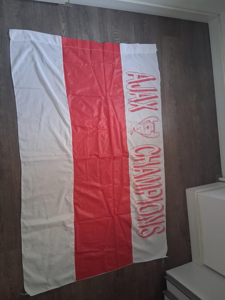 Ajax vlag champions leugue, Ophalen of Verzenden, Zo goed als nieuw, Ajax