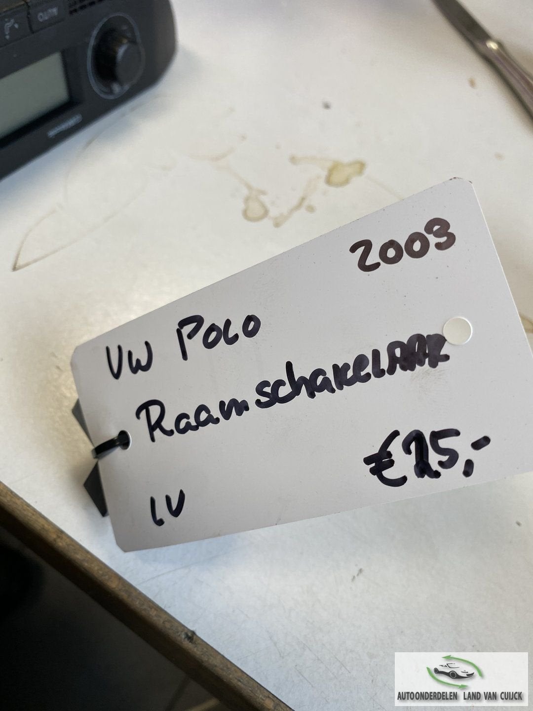 VW Polo 1.2B raamschakelaar lv '03, Gebruikt, -, -, Ophalen of Verzenden