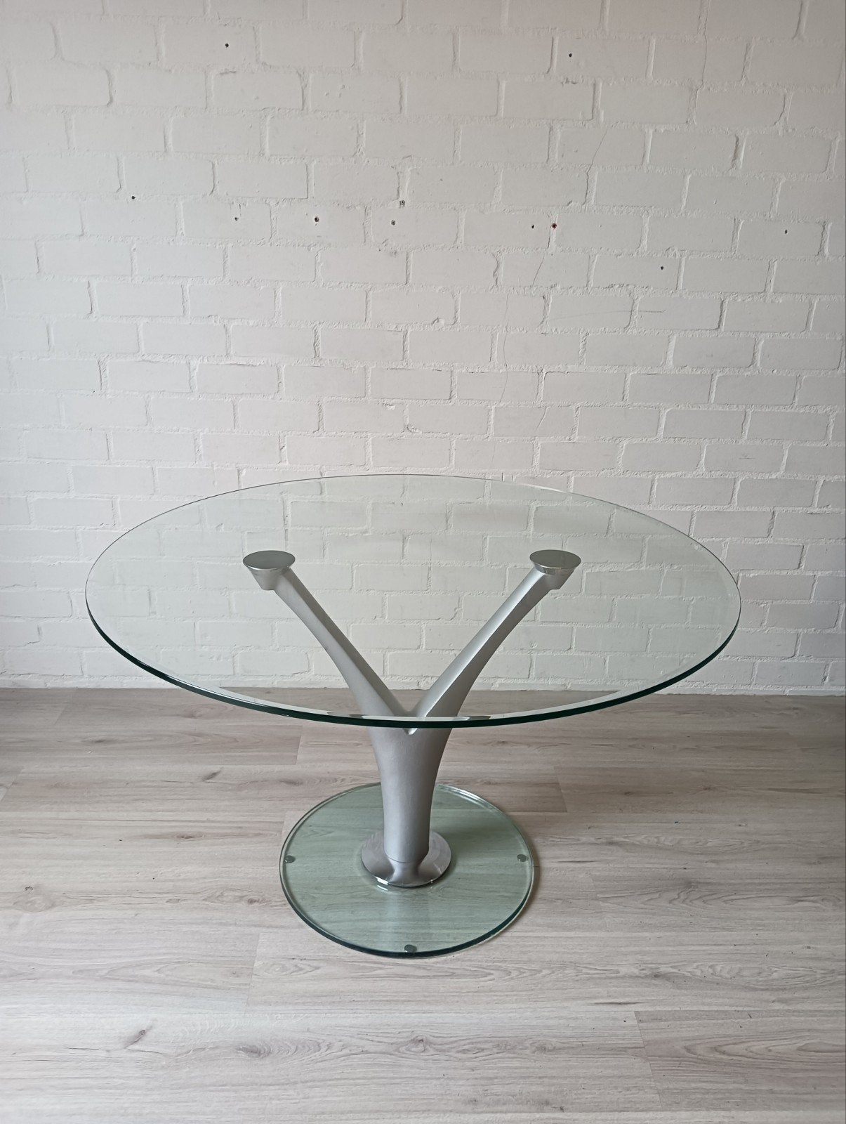 Rolf Benz Glazen eettafel - Rond, Modern Design, Ophalen, Gebruikt, Rond, Glas