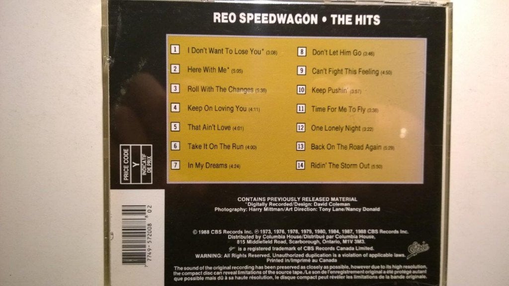 REO Speedwagon - The Hits, Ophalen of Verzenden, Zo goed als nieuw, Poprock
