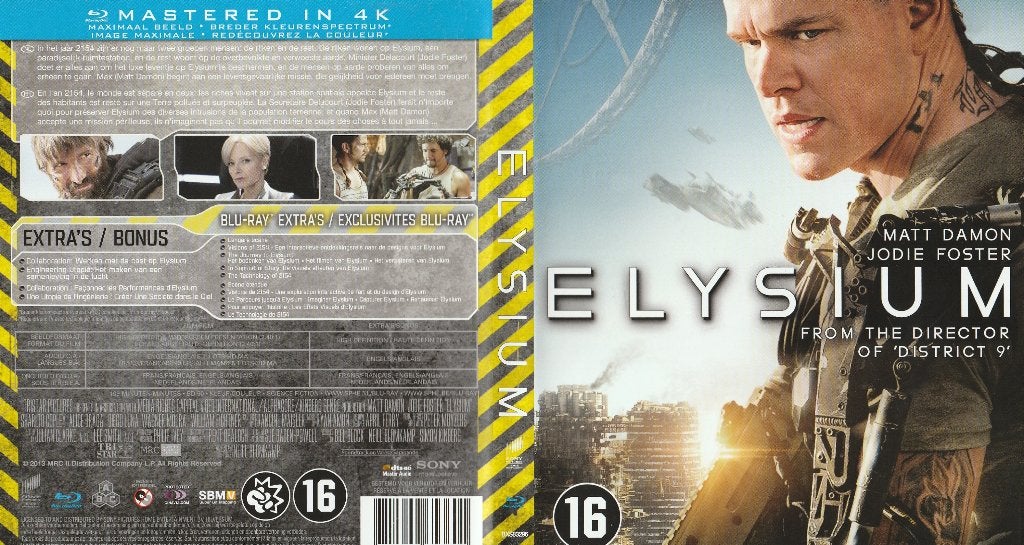 Elysium blu ray ( ned. Ondert. ), Engels, Vanaf 16 jaar, Nederlands, Film