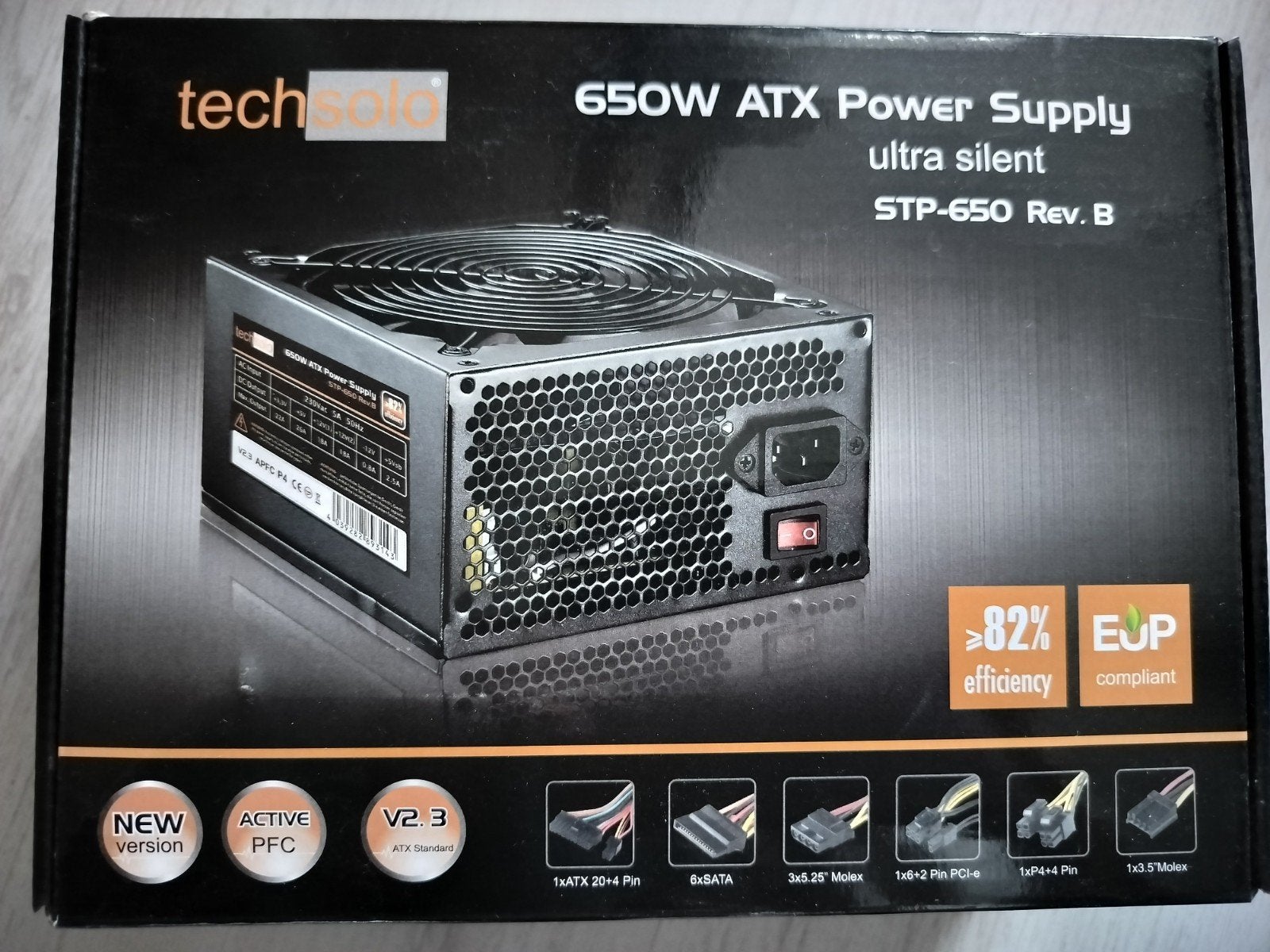 Be Quiet! Techsolo 650W ATX Voeding – STP-650 Rev.B 650W, Ophalen of Verzenden, Gebruikt