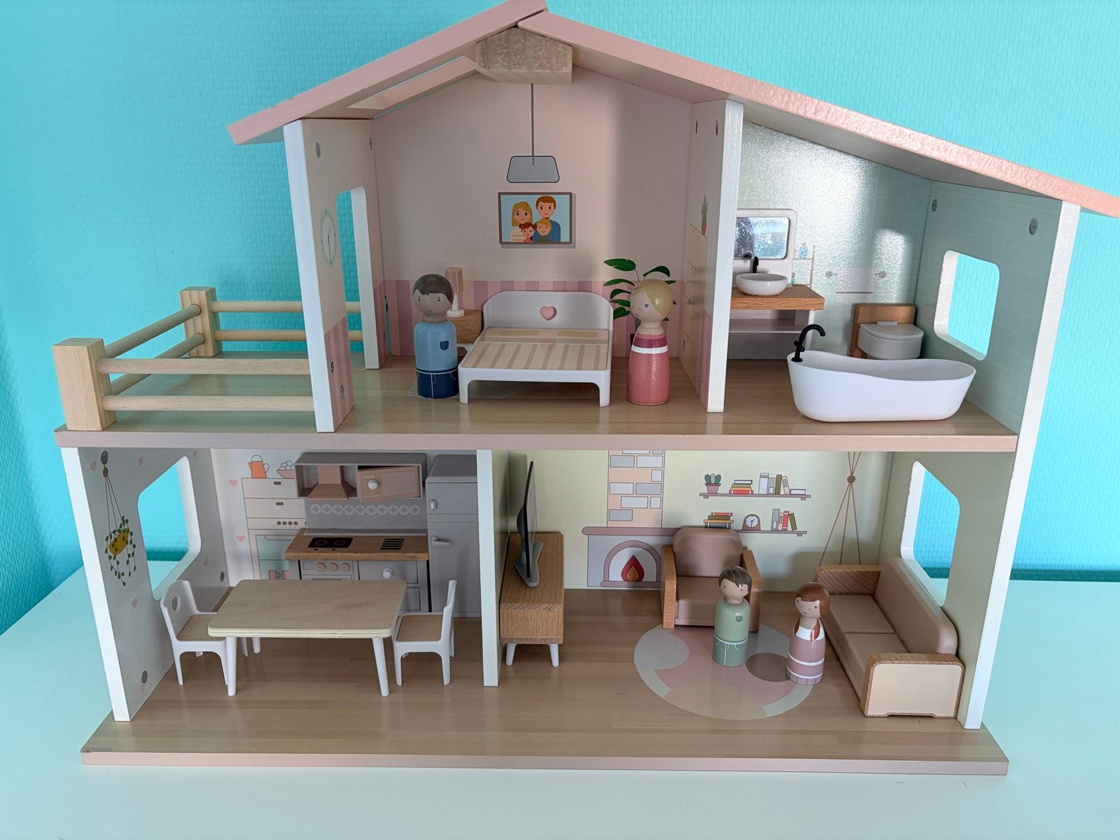 Mini Matters Poppenhuis met meubels en poppetjes, Kinderen en Baby's, Ophalen, Zo goed als nieuw, Poppenhuis