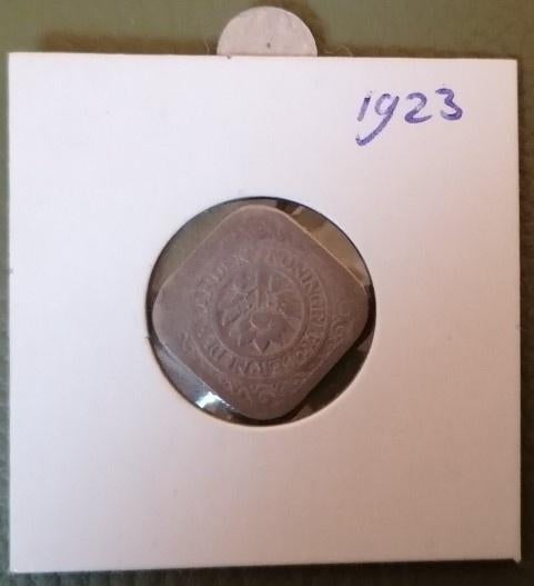2x 5 cent vierkant 1923 en 1929, Postzegels en Munten, Munten | Nederland, Ophalen of Verzenden, Koningin Wilhelmina, 5 cent, Losse munt