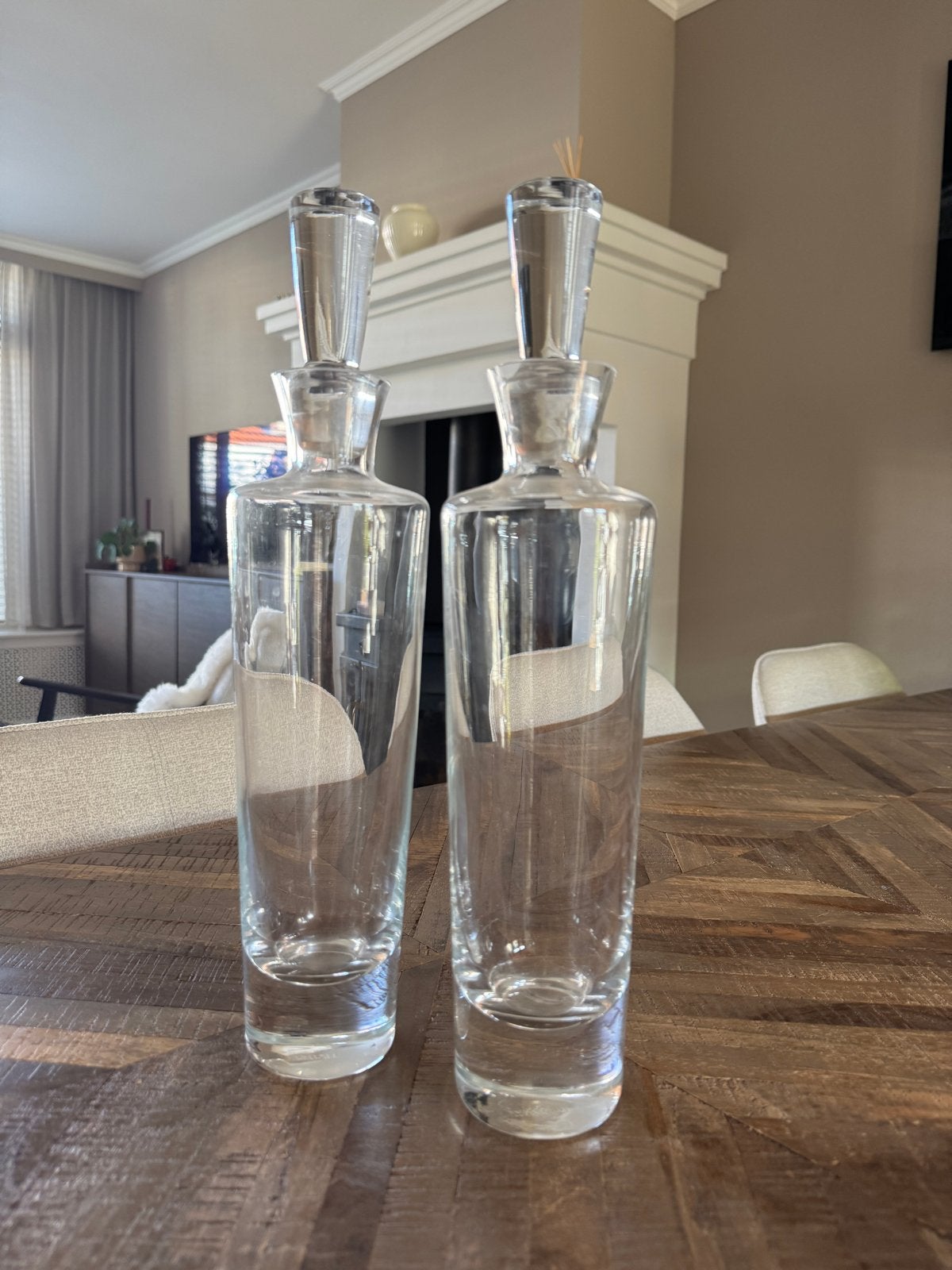2x Scotch Zwiesel Karaffen - 38cm hoog met stop, Ophalen