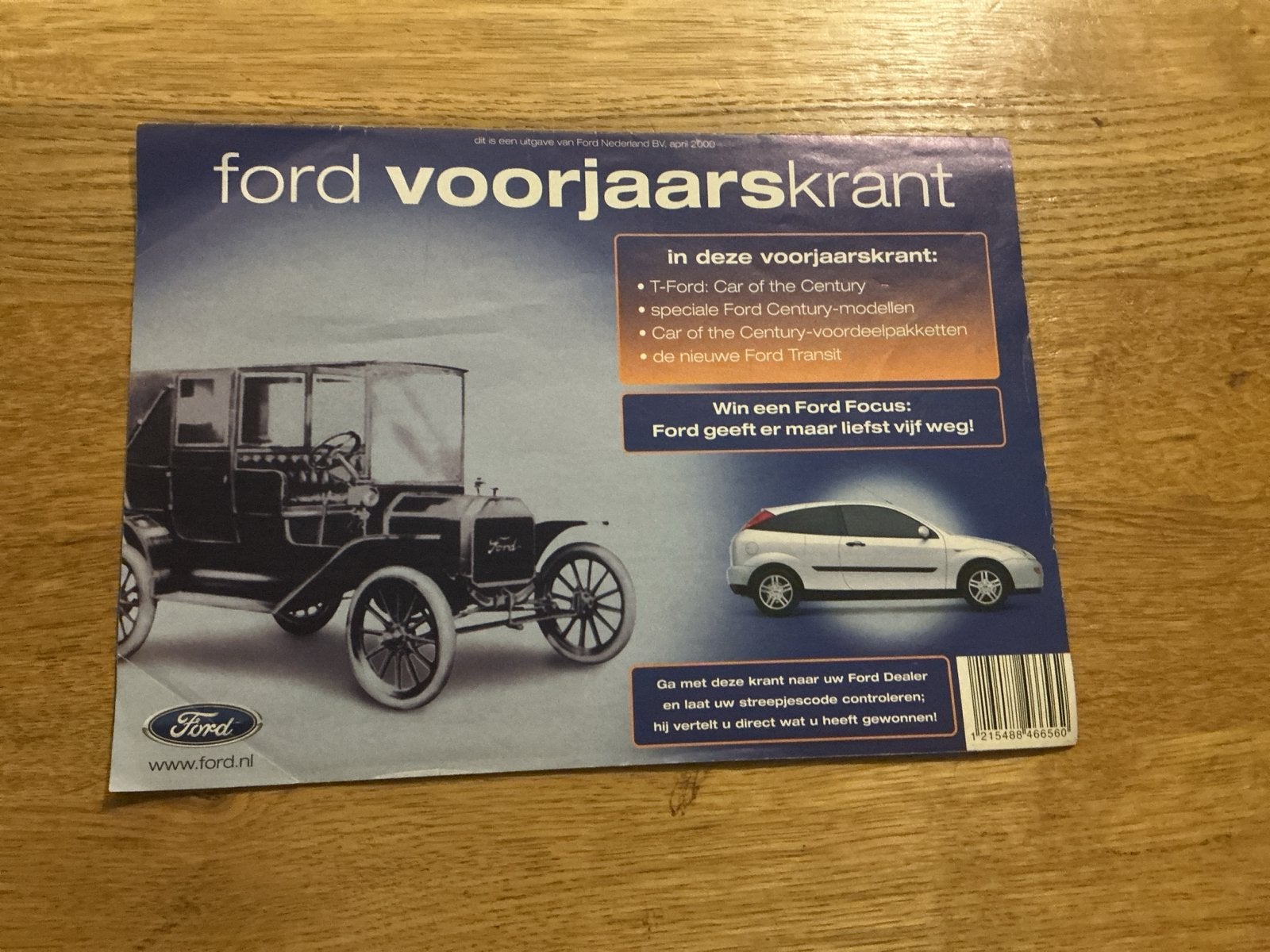 Ford Voorjaarskrant 2000 - T-Ford, Focus, Escort, Galaxy, Ophalen of Verzenden, Gelezen, Ford