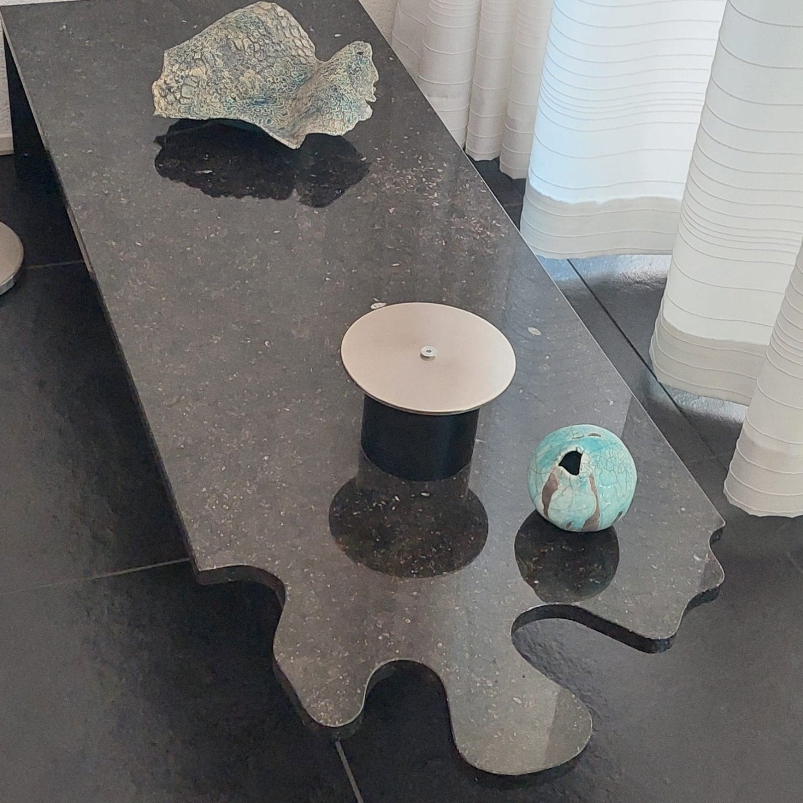 Marmeren tafel., Huis en Inrichting, Tafels | Salontafels, Ophalen, 50 tot 100 cm, 50 tot 100 cm, Zo goed als nieuw