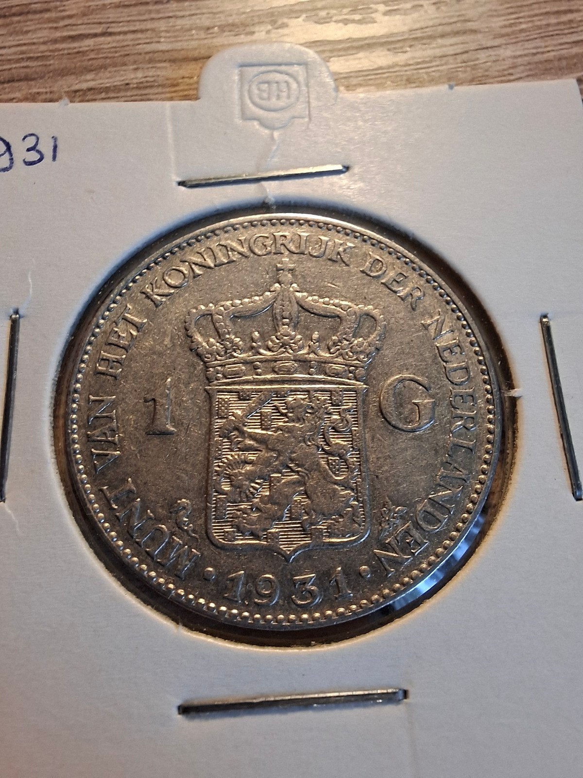 Gulden 1931 (1) | net exemplaar, Postzegels en Munten, 1 gulden, Zilver, Ophalen of Verzenden, Koningin Wilhelmina