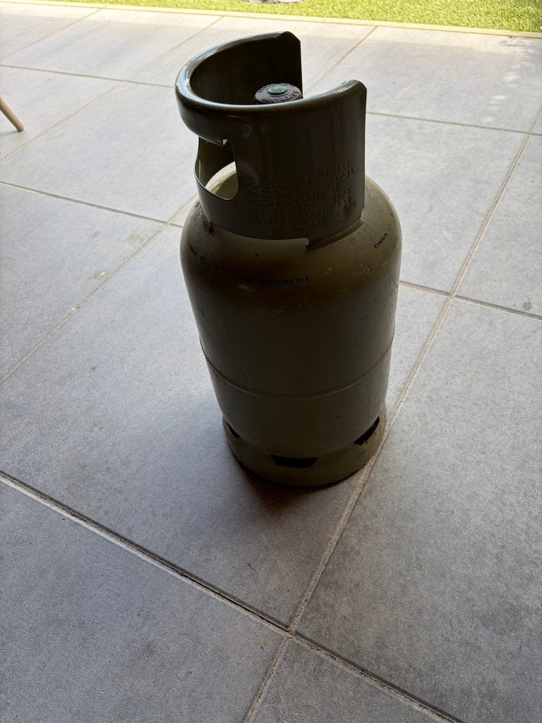 Gasfles gebruikt halfvol, Ophalen of Verzenden, Gebruikt