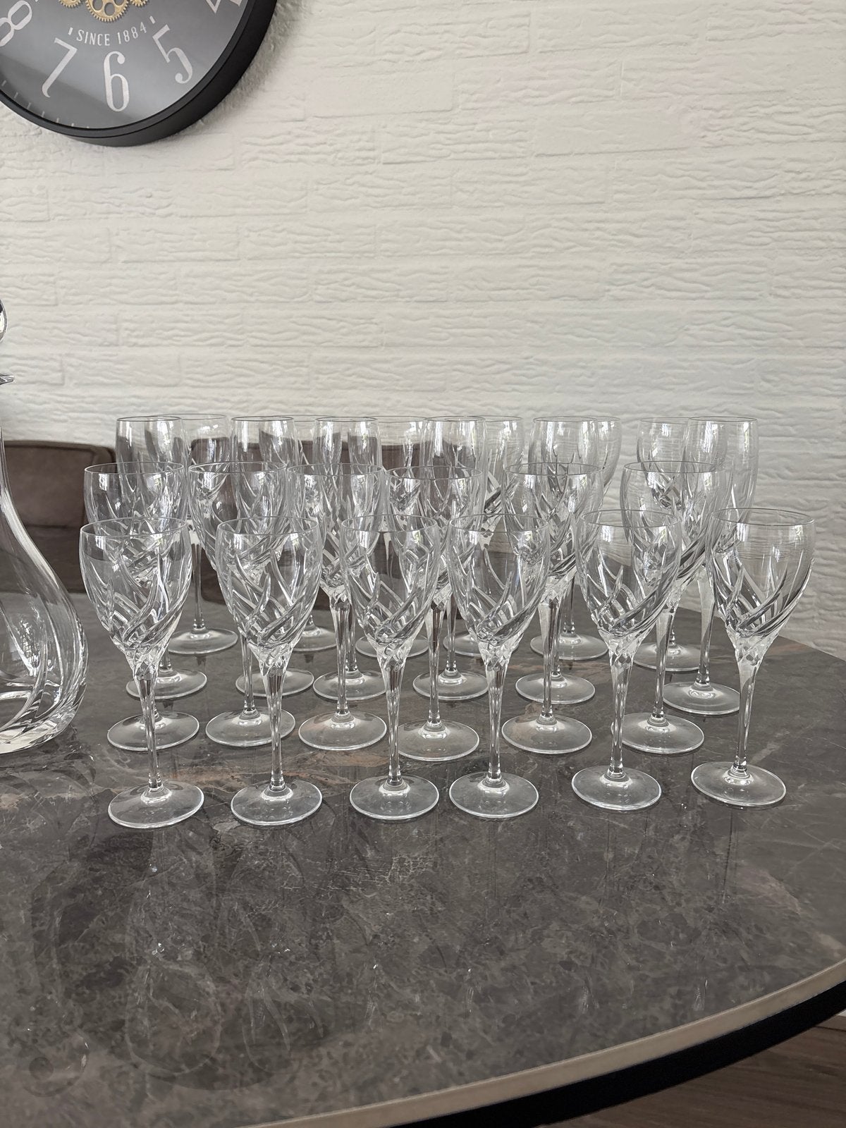 Prachtige kristallen glazen set met karaf, Antiek en Kunst, Ophalen of Verzenden