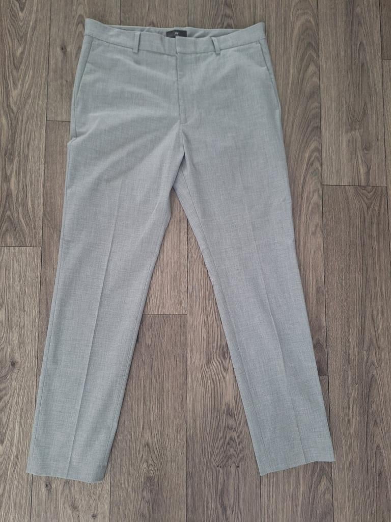 H&M Slim Fit Pantalon Grijs Maat 33, Kleding | Heren, Broeken en Pantalons, Overige maten, Ophalen of Verzenden, Zo goed als nieuw