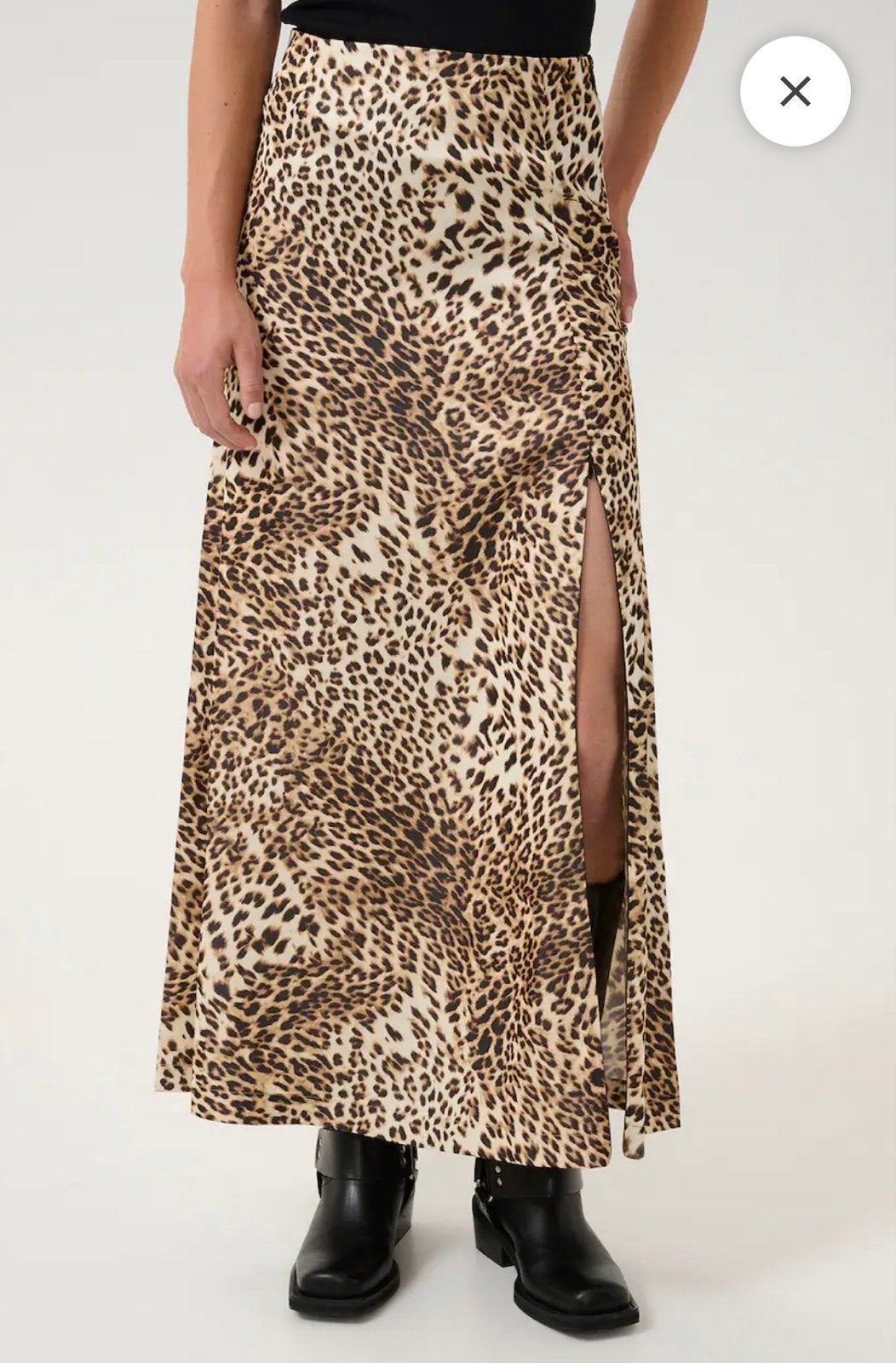 Leopardprint maxi rok met split maat m, Kleding | Dames, Maat 38/40 (M), Meerkleurig, Ophalen of Verzenden, Zo goed als nieuw