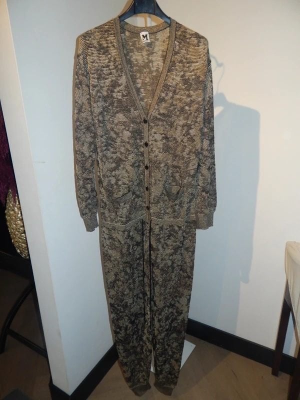 Missoni beeldschone jumpsuit breisel motief goud IT 44, Maat 38/40 (M), Zo goed als nieuw, Missoni, Meerkleurig