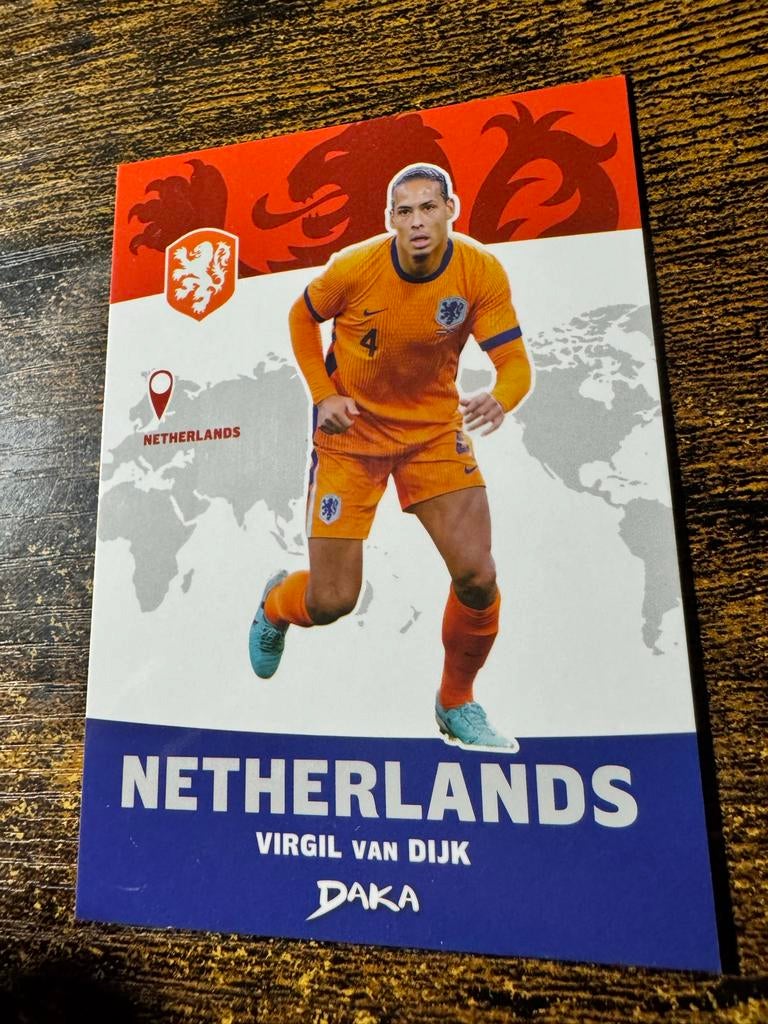 Virgil van Dijk Spelerskaart - Nederlands Elftal, Ophalen of Verzenden, Zo goed als nieuw