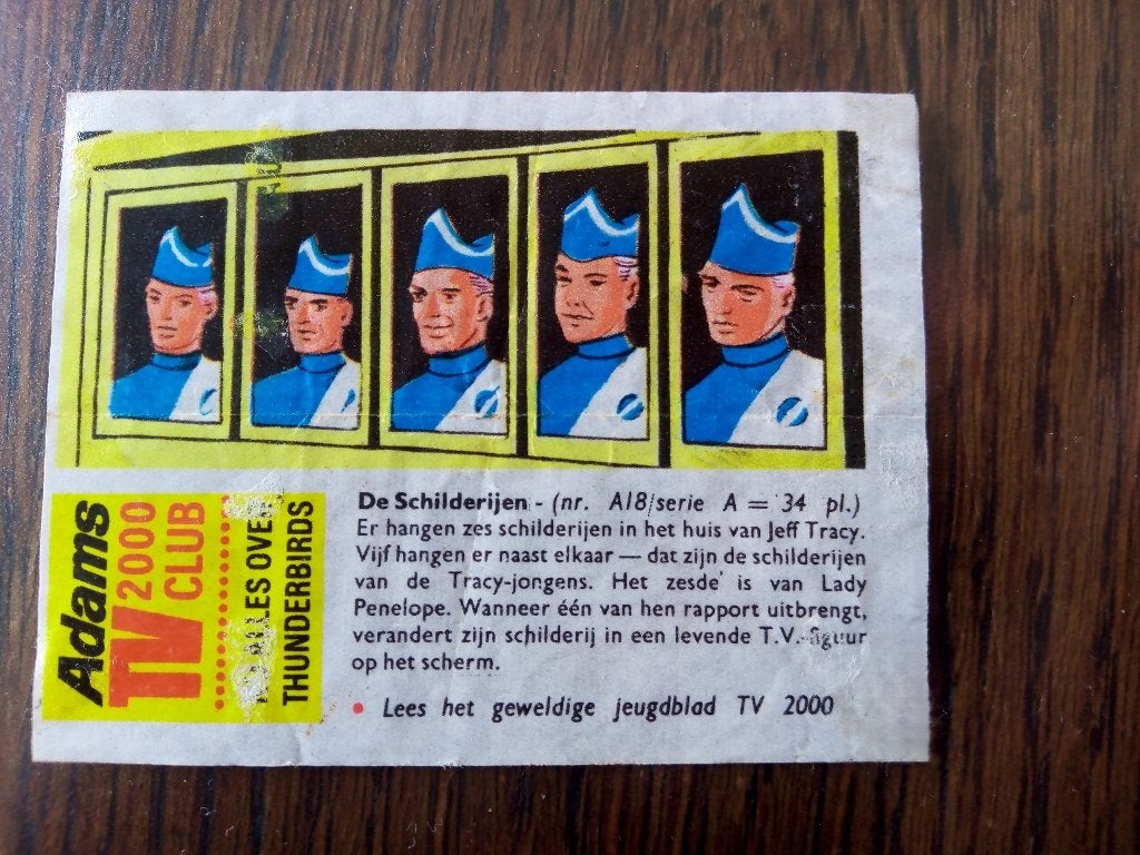 thunderbirds nr.A-8*1966*adams  tv 2000 club-schilderijen, Alle leeftijden, Ophalen of Verzenden, Gebruikt, Science Fiction en Fantasy