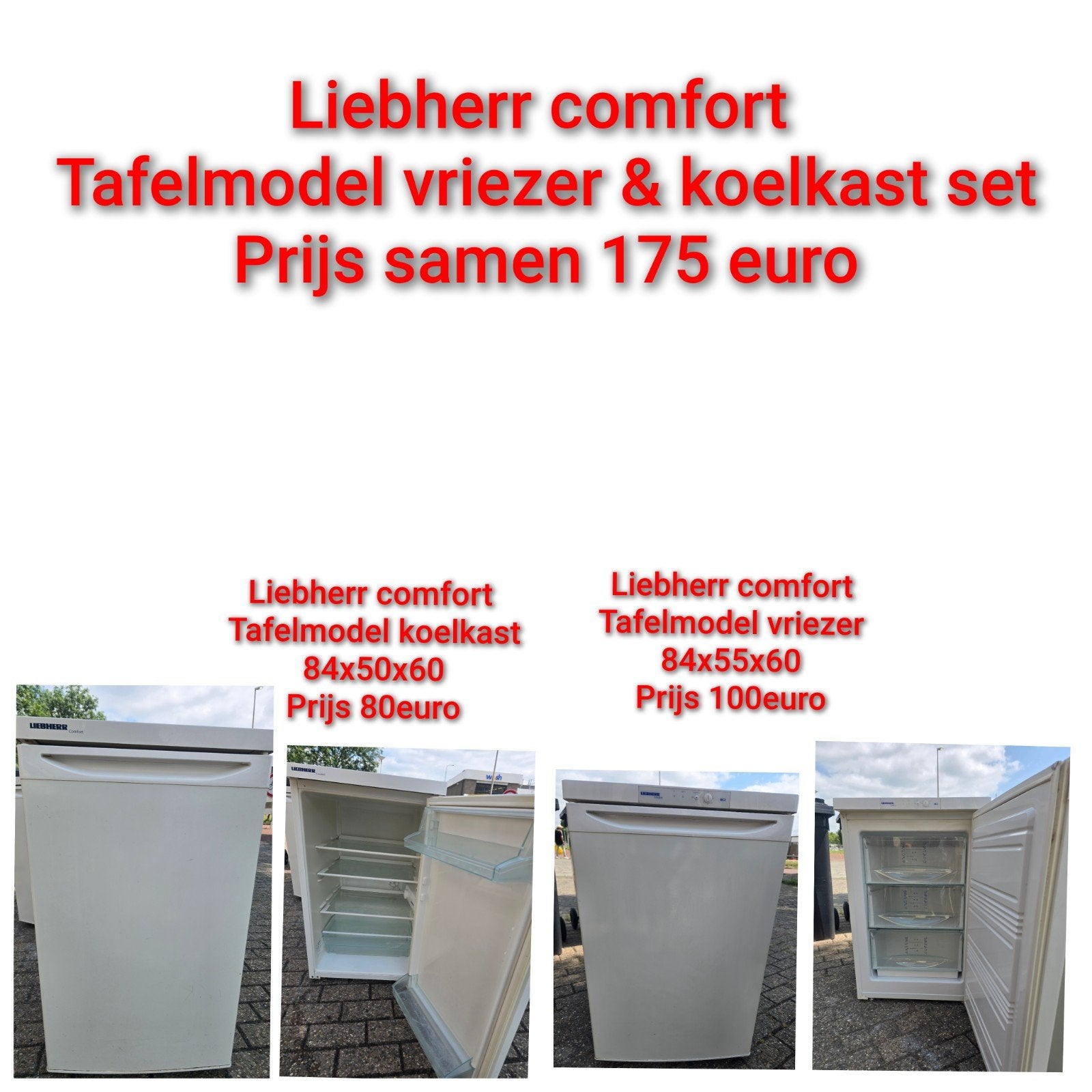tafelmodel vriezer koelkasten etc prijzen zie fotos, Ophalen, Minder dan 60 cm