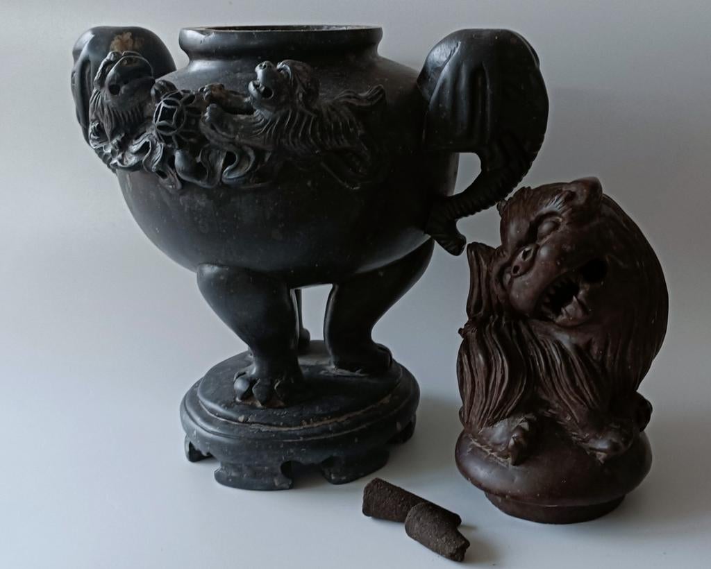 Chinese wierookbrander met drakenmotief, Antiek en Kunst, Ophalen of Verzenden
