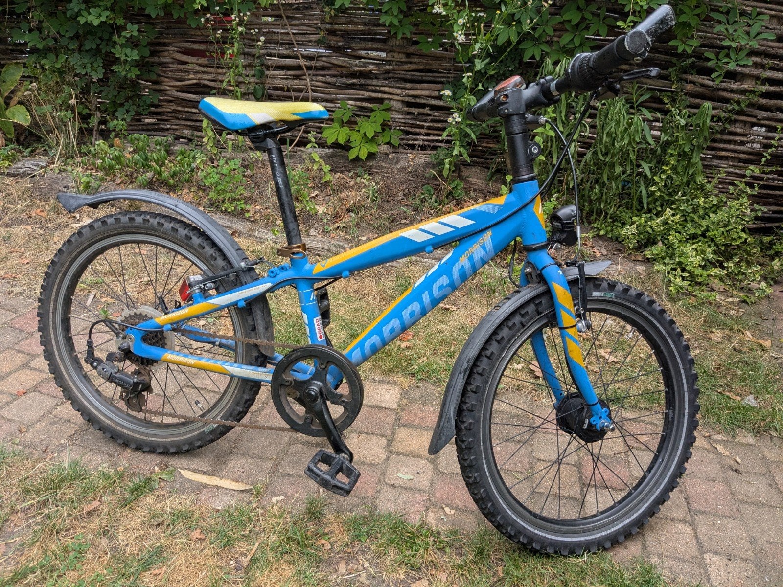 Morrison Kinderfiets 20 inch - Blauw/Geel, Ophalen, Velgrem, Morrison, 16 tot 20 inch