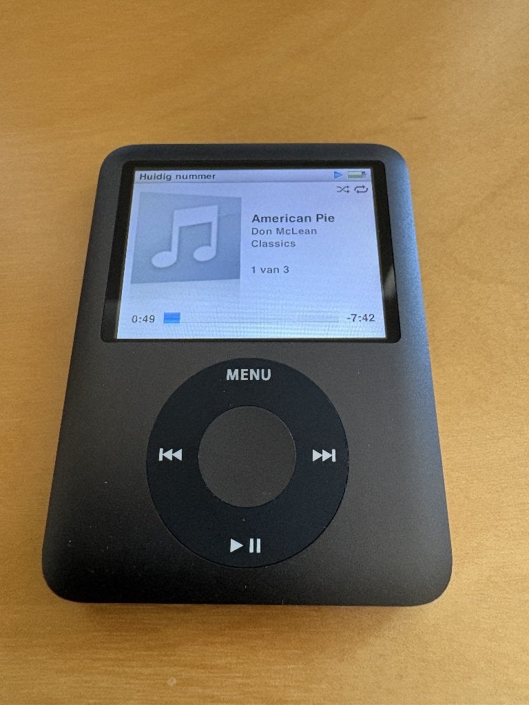 iPod nano 8GB Black 3e generatie, Gebruikt, Zwart, Ophalen of Verzenden, Nano