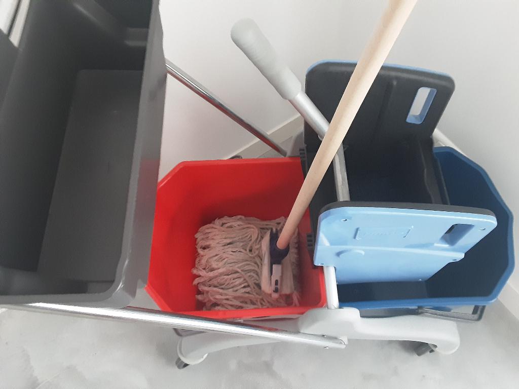 Zgan dweilwagen/mop emmer, Ophalen of Verzenden, Zo goed als nieuw, Kunststof