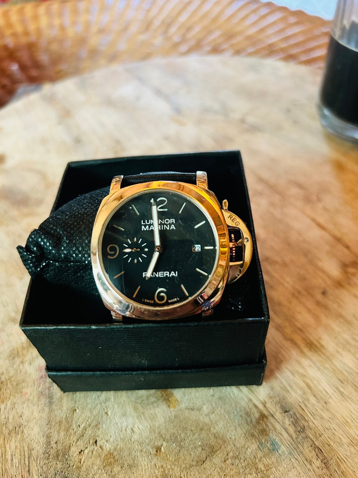 Panerai Luminor, Overige merken, Leer, Staal, Polshorloge