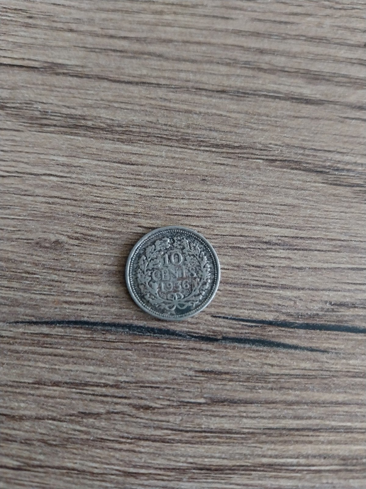 Zilveren 10 Cents munt 1936 Koningin Wilhelmina, Postzegels en Munten, Munten | Nederland, Losse munt, 10 cent, Koningin Wilhelmina