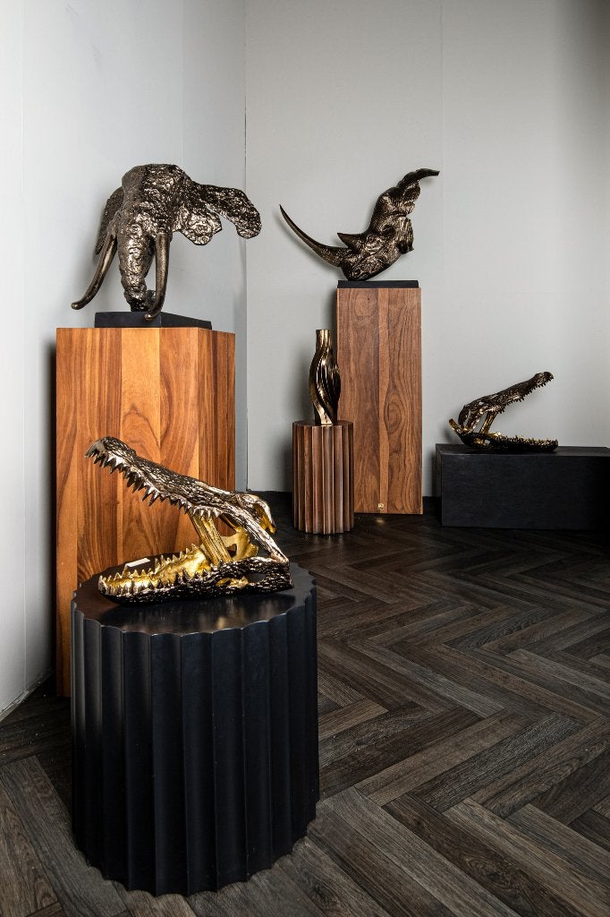Nieuwe decoratiestuk Croco aluminium gold brons, Info@ptmd.nl, Nieuw, Ophalen of Verzenden, PTMD