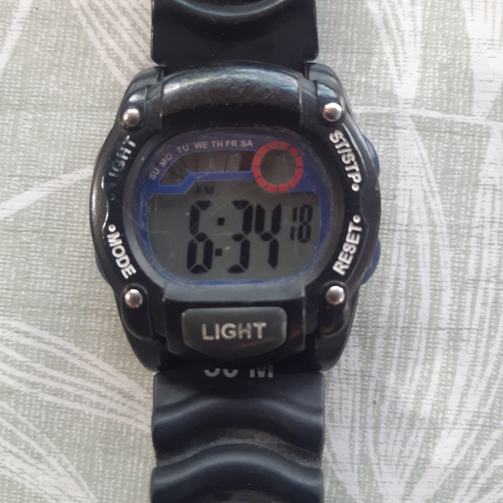 Lorus digitaal horloge - Zwart, waterbestendig 5 BAR, Ophalen, Gebruikt, Zwart, Jongen of Meisje