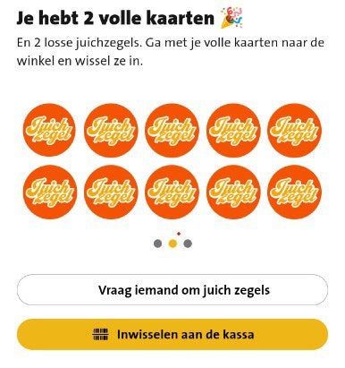 Digitale Jumbo Juichzegels, Hobby en Vrije tijd, Spaarzegeltjes, Ophalen, Winkel, Super of Benzinepomp, Zegels, Bonnen of Punten