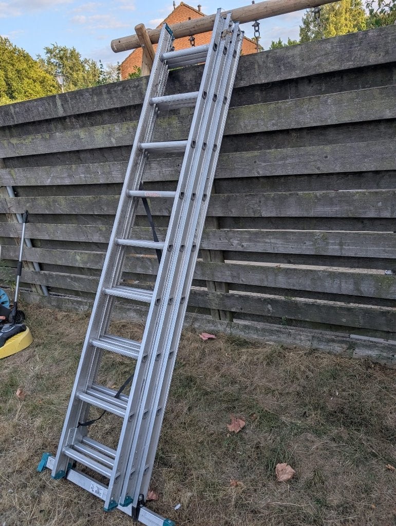 Ladder, Doe-het-zelf en Verbouw, Ladders en Trappen, Ophalen, Gebruikt, Ladder, Opvouwbaar of Inschuifbaar
