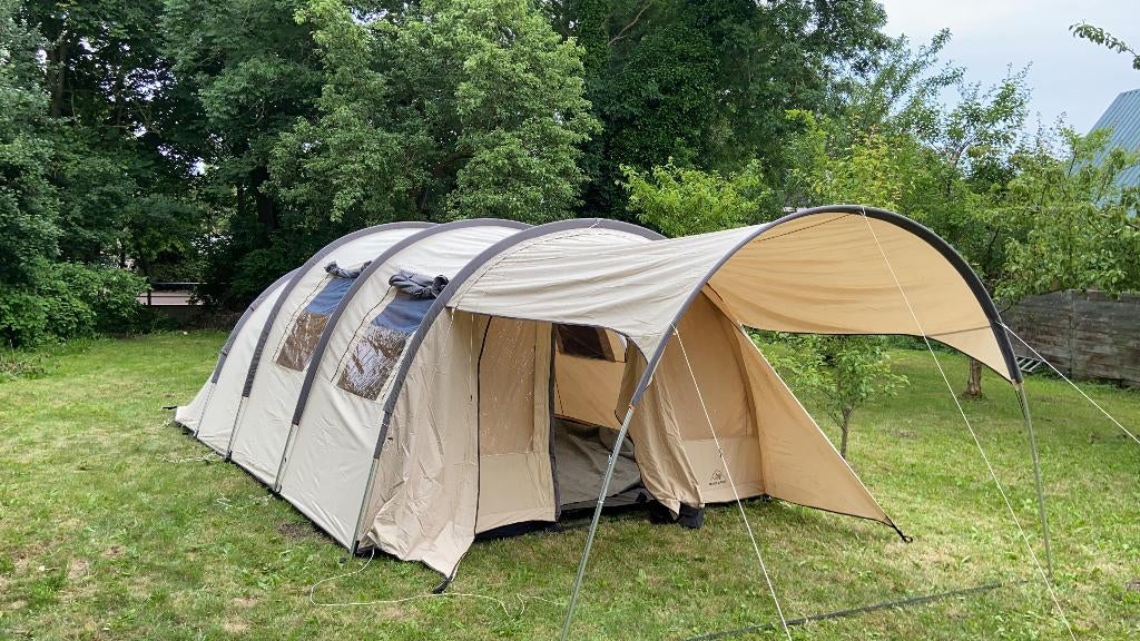 Basecamp Ambato VI Deluxe — 6-persoons tunneltent, Caravans en Kamperen, Tenten, Ophalen, Gebruikt, Tot en met 3