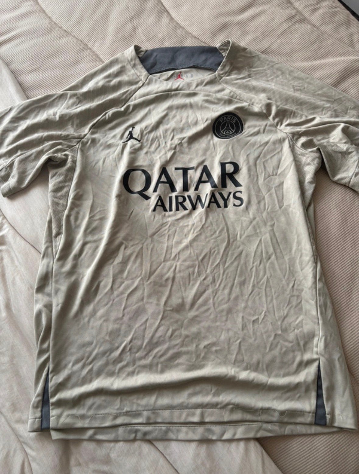 Psg sport t-shirt, Maat 52/54 (L), Beige, Ophalen of Verzenden, Zo goed als nieuw