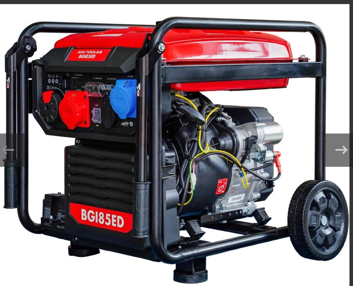 Benzine inverter generator 8,5 kW 3x400 + 230 V stekker elek