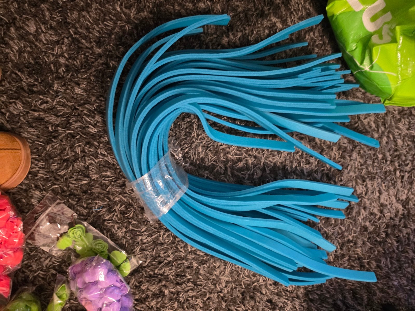 Foam repen 40 stuks voor versieringen en carnaval, Nieuw, Ophalen of Verzenden, Kunststof, Blauw