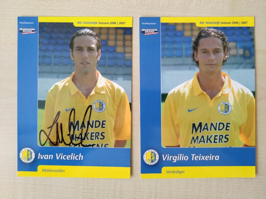 Spelerskaart Vicelich, Teixeira RKC 2006-2007 + handtekening, Verzamelen, Sportartikelen en Voetbal, Verzenden, Zo goed als nieuw