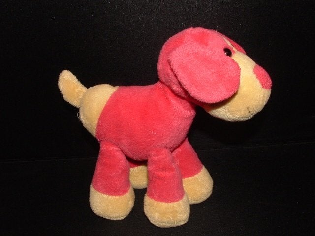 EVORA KRUIDVAT HOND VELOURS ROOD MET GELE SNUIT, Verzenden, Nieuw, Overige typen