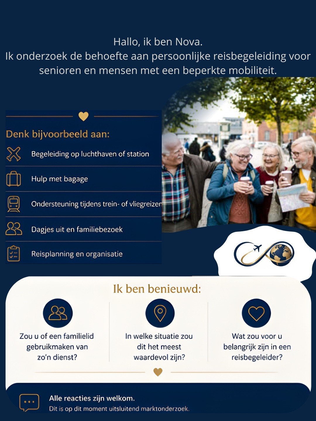 Reisbegeleiding voor senioren & minder invalide