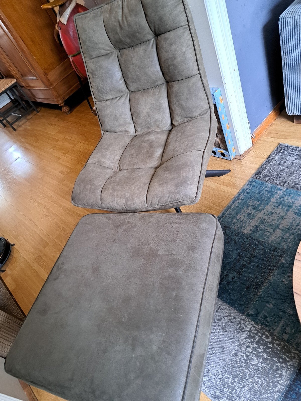 Fauteuil met hocker, Ophalen, 75 tot 100 cm, 50 tot 75 cm