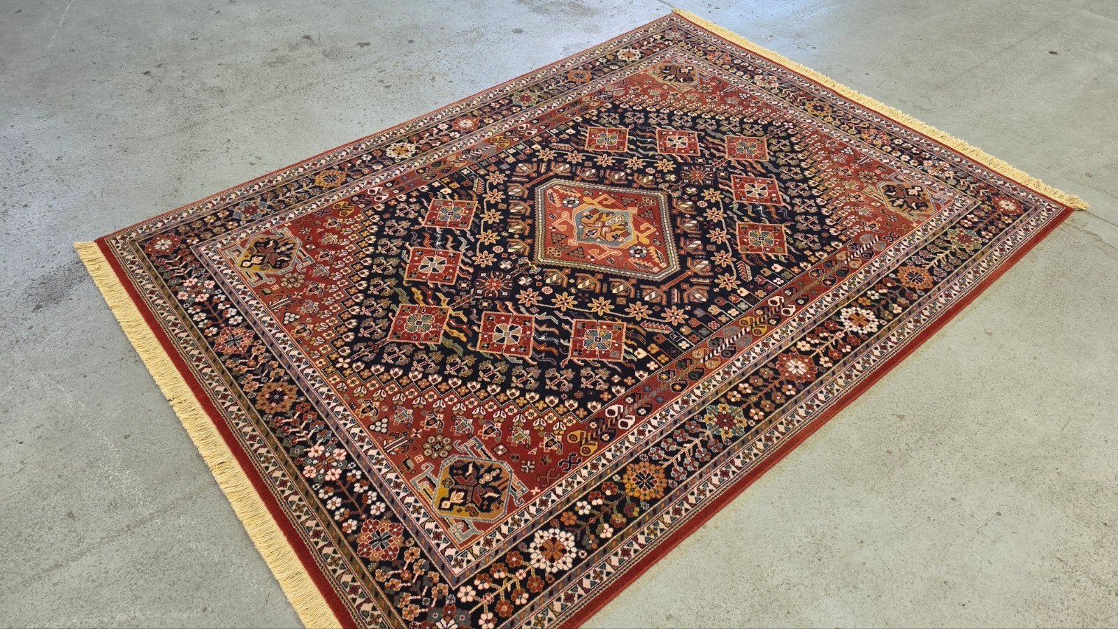 Prachtig Perzisch nomade tapijt oranje Kazak 170x240cm, 150 tot 200 cm, 200 cm of meer, Ophalen of Verzenden, Zo goed als nieuw