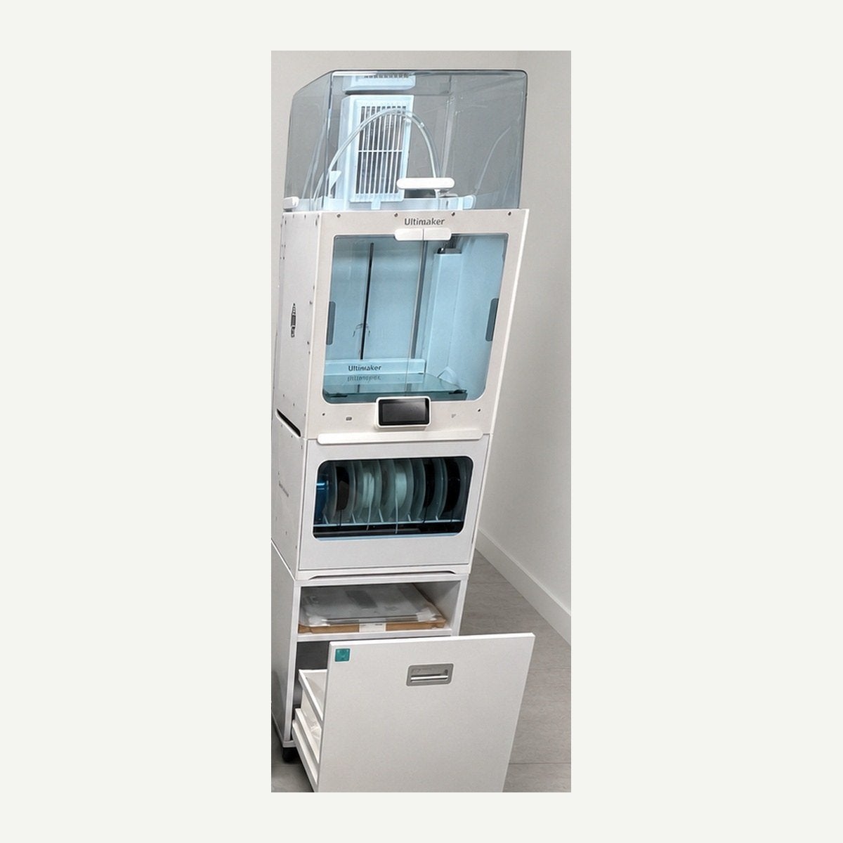 Ultimaker S5, Material Station, Air manager. Zeer compleet!, Ophalen, Gebruikt