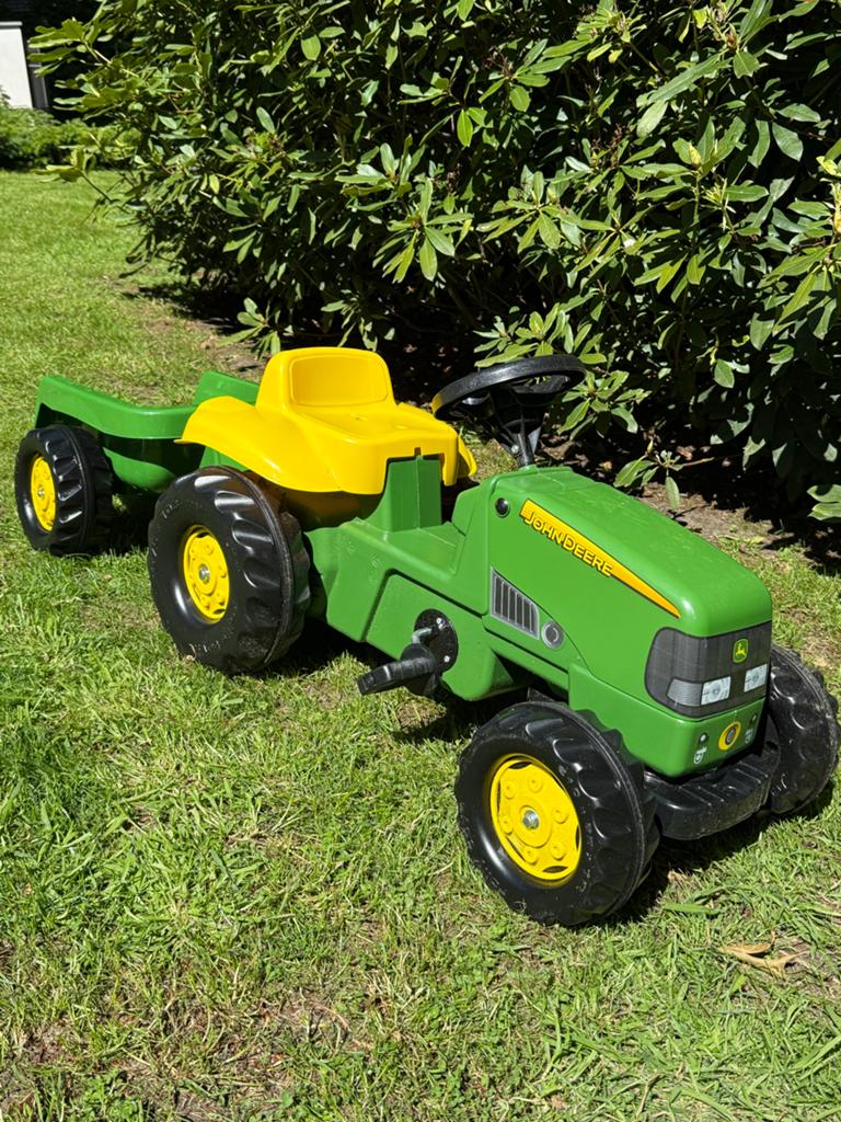 Rolly Toys RollyKid John Deere Traptractor met aanhanger, Ophalen, Zo goed als nieuw, Trapvoertuig