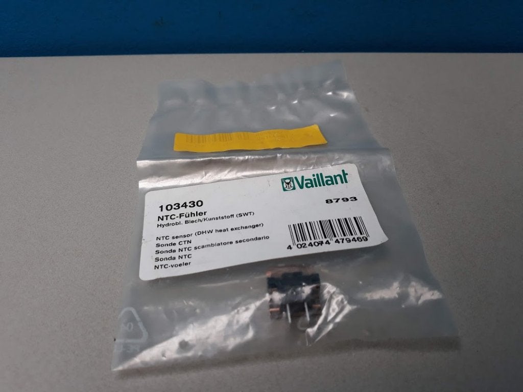 NTC voeler platenwisselaar Vaillant VHR/3c  Art.nr.: 103430, Niet ingevuld, Cv-ketel of Combi-ketel, Niet ingevuld, Nieuw